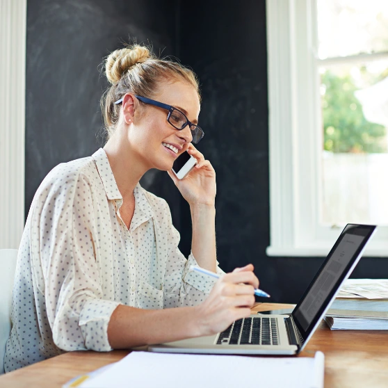 Example of communicating with a client through phone call