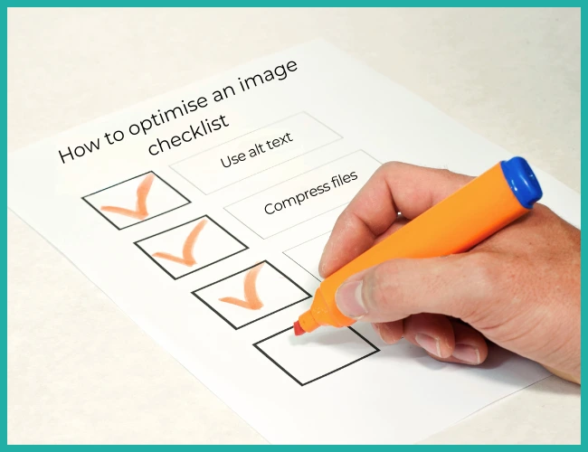 How to optimise an image checklist