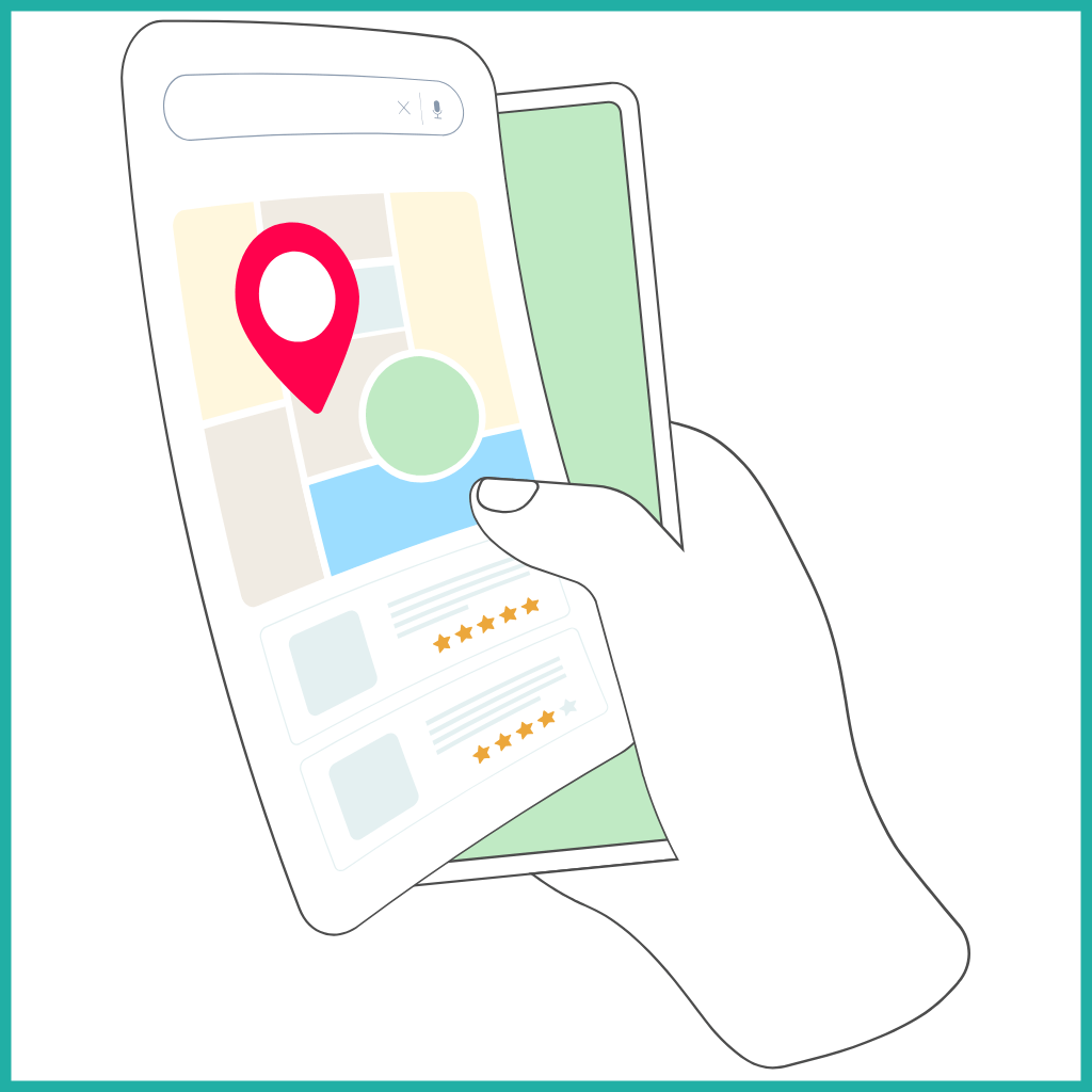 Icon showing map pack that local business SEO can get you showing up in