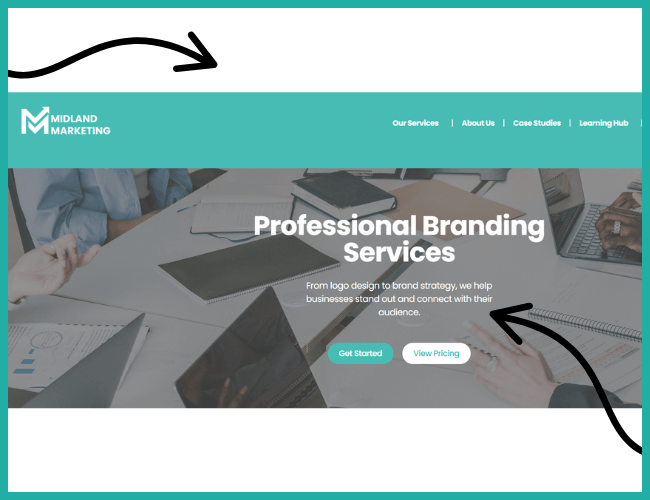 Midland Marketing's branding services page