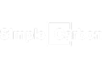 A white version of the Simple Carbon logo designed for dark backgrounds.