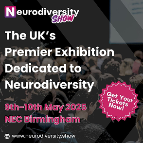 Neurodiversity Show promotional graphic for an exhibition in Birmingham.