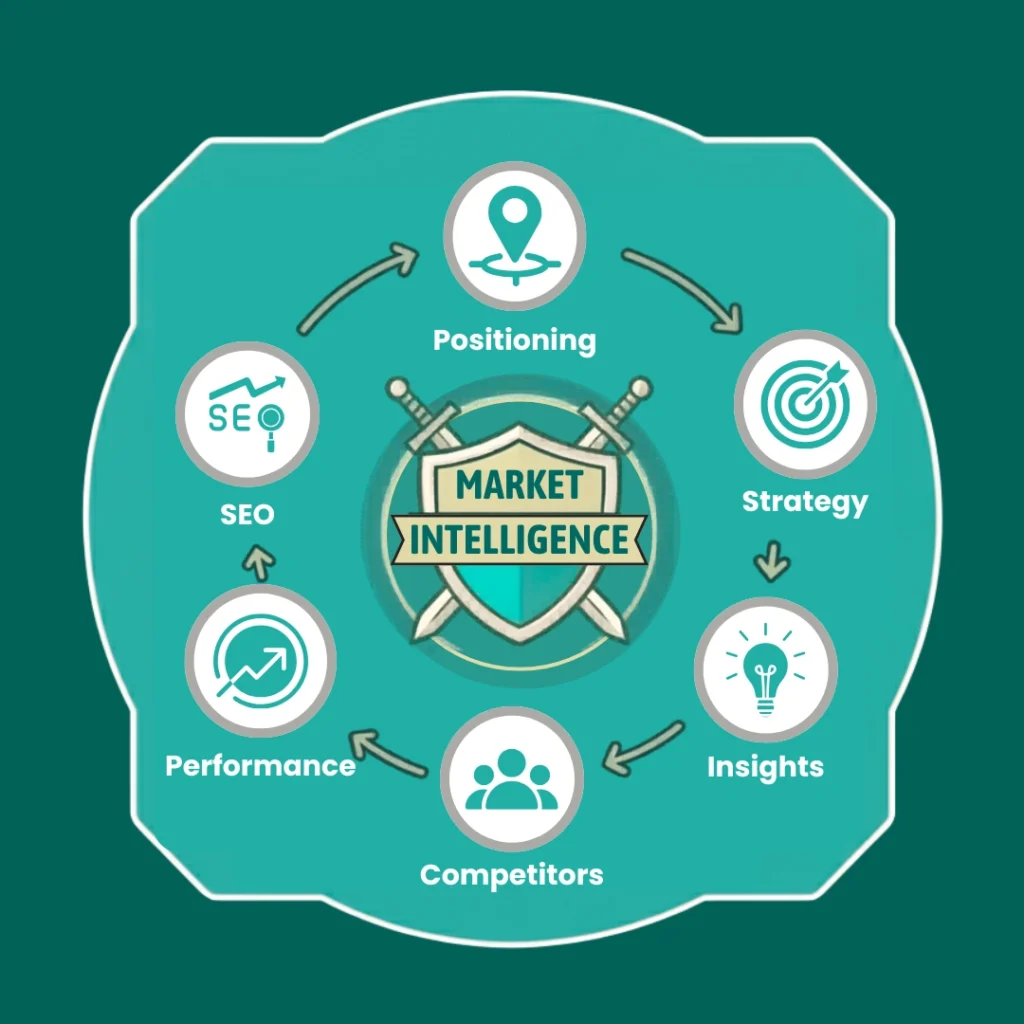 Competitive intelligence in marketing infographic