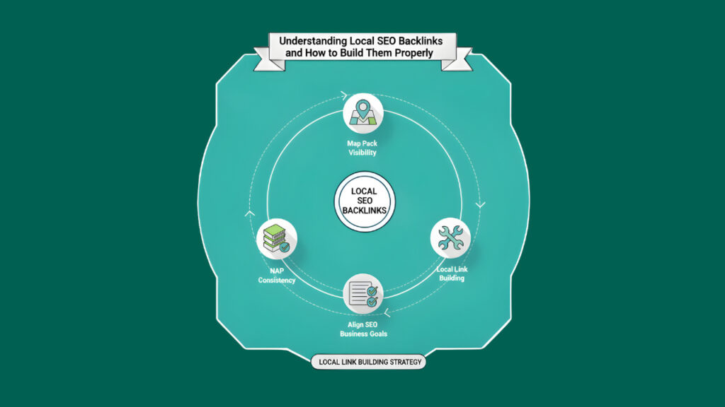 Local SEO backlinks strategy infographic