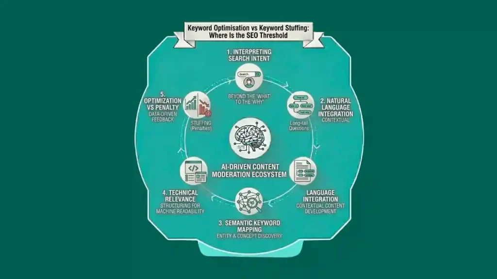 AI ecosystem diagram with machine learning, NLP, and robotics.