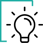 Illustration of a light bulb icon symbolising creative social media advertising ideas for retail and e-commerce industry-focused marketing campaigns.