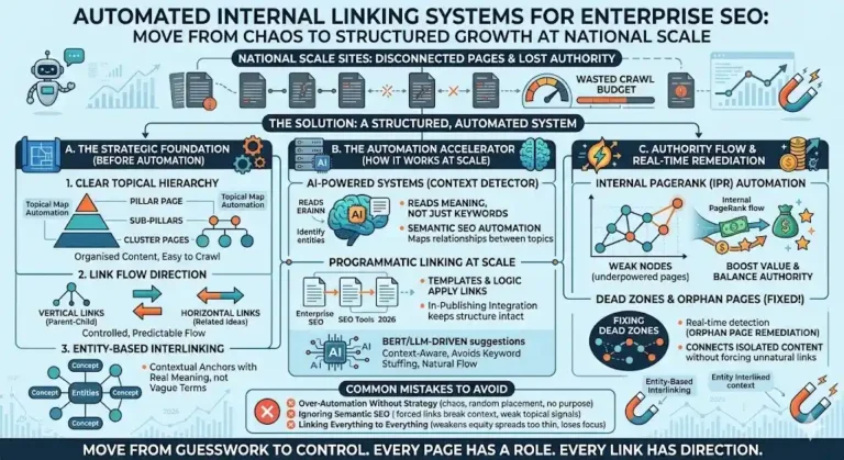 Automated internal linking for enterprise SEO